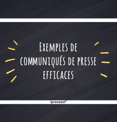 Exemples de communiqué de presse